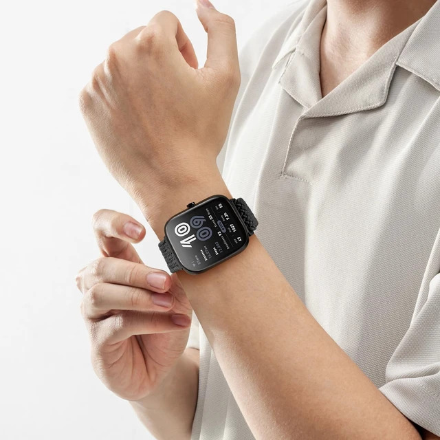 Alt view image 6 of 7 - 22mm Magnetic Braided Nylon Compatible with Amazfit Bip 6/Bip 5/Bip Max/Active Max Watch Band, Breathable Soft Sport Wristband Replacement for Balance 2/Balance & GTR 4/3 Pro/3/2/2e/47mm Men Women