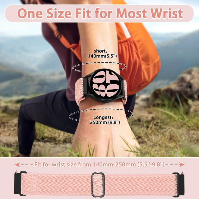 Alt view image 3 of 7 - Quick Release Watch Band - Choice of Width -18mm 19mm 20mm 22mm 24mm Watch Bands, Solo Loop Adjustable Elastic Nylon Watch Straps Replacement Wristband for Men Women