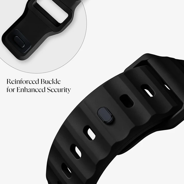 Alt view image 3 of 7 - Angled Connector Sport Band Compatible with Apple Watch | Slanted Connector Soft Silicone Wristband Asymmetric Waterproof Strap for iWatch Series 11 10 9 8 7 6 SE 5 4 3 Ultra