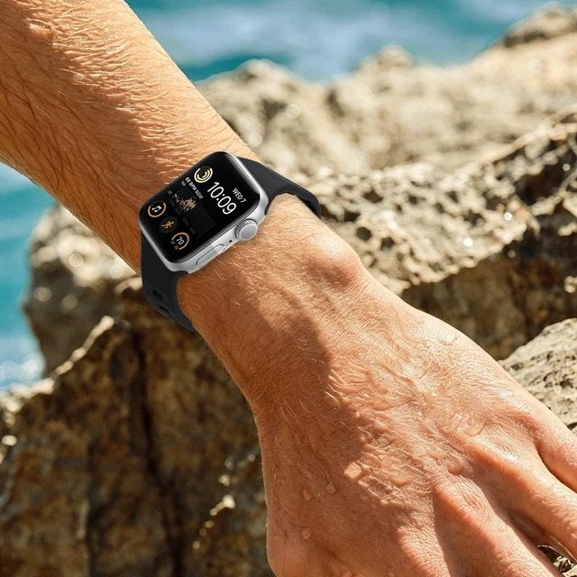 Alt view image 4 of 7 - Angled Connector Sport Band Compatible with Apple Watch | Slanted Connector Soft Silicone Wristband Asymmetric Waterproof Strap for iWatch Series 11 10 9 8 7 6 SE 5 4 3 Ultra