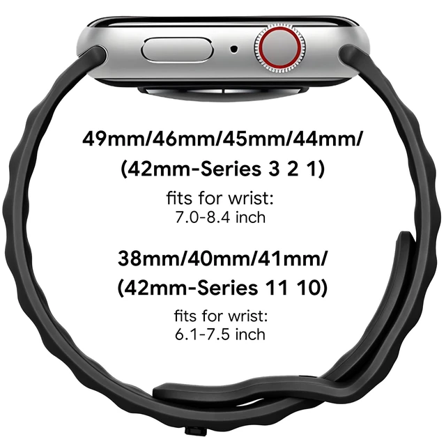 Alt view image 7 of 7 - Angled Connector Sport Band Compatible with Apple Watch | Slanted Connector Soft Silicone Wristband Asymmetric Waterproof Strap for iWatch Series 11 10 9 8 7 6 SE 5 4 3 Ultra