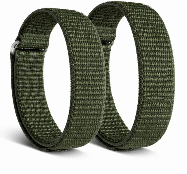 Main image of Herz P1 Smart Band FlexPro Wristband - (Green Power) Replacement 2x Band Set with Short and Long Nylon Stretch Bands with Adjustable Latch