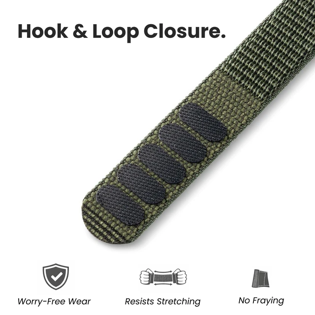 Alt view image 6 of 7 - Herz P1 Smart Band FlexPro Wristband - (Green Power) Replacement 2x Band Set with Short and Long Nylon Stretch Bands with Adjustable Latch