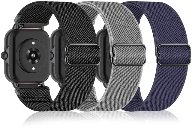 Main image of 3 Pack Stretchy Nylon Watch Band Compatible with Amazfit Bip 6/Bip 5/Active Max/Bip Max/Balance 2/Balance,22MM Soft Replacement Sports Strap for Amazfit GTR 4/3/Cheetah 2 Ultra Women Men