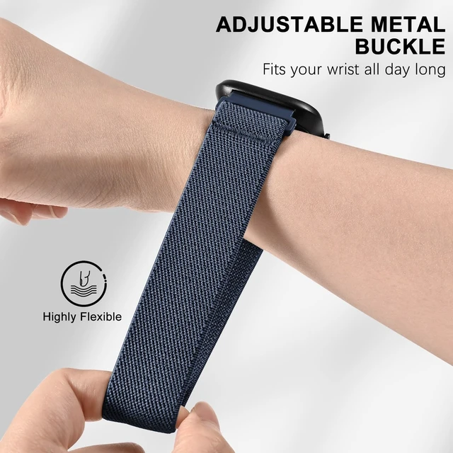Alt view image 4 of 7 - 3 Pack Stretchy Nylon Watch Band Compatible with Amazfit Bip 6/Bip 5/Active Max/Bip Max/Balance 2/Balance,22MM Soft Replacement Sports Strap for Amazfit GTR 4/3/Cheetah 2 Ultra Women Men