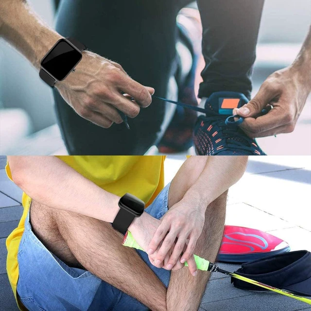 Alt view image 6 of 7 - 3 Pack 22mm Watch Bands Compatible with IDW13,IDW16,IDW19, Soft Silicone Replacement Strap for Fitpolo IDW13/Woneligo W13/FITVII HM57/TOOBUR IDW16/MILOUZ IDW19 Watch Women Men