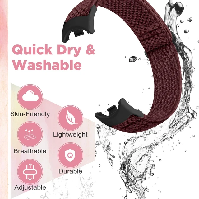 Alt view image 5 of 7 - Elastic Bands Compatible with Xiaomi Smart Band 10/9/8 for Women Men, Stretchy Solo Loop Soft Nylon Elastic Strap Replacement Wristband for Xiaomi Mi Band 10/9/83 PCS