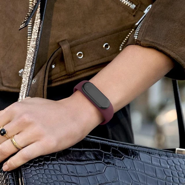 Alt view image 4 of 6 - Silicone Bands for Xiaomi Mi Band 5/6 & Amazfit Band 5/7, 3 Pack Soft Sport Straps for Women Men