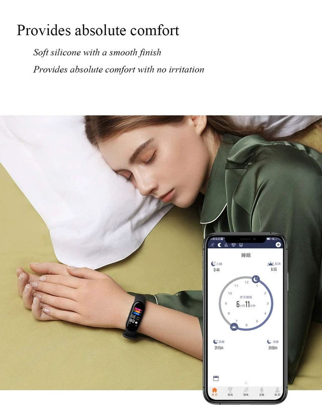 Alt view image 5 of 7 - (4/5/8 PACK Xiaomi Mi 5/6/7 Strap/Amazfit Band 5/6 Replacement Bands for Mi Band 5/6/7 SmartWatch Bands & Amazfit Band 5/6, Skin-Friendly Soft & Flexible Silicone Straps for Male and Female