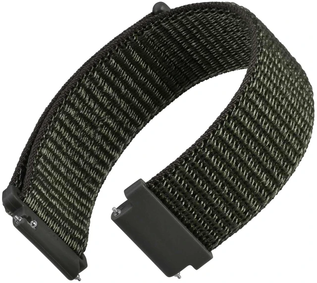 Main image of 22mm Adjustable Nylon Watch Band, Quick Release Sport Loop Strap (Army Green)