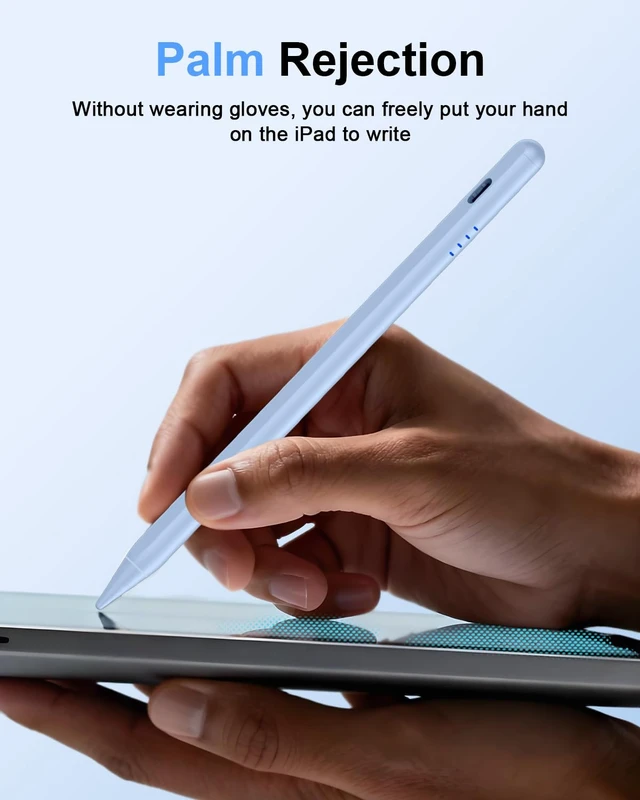 Alt view image 3 of 7 - Stylus Pen for iPad (2018-2026), Fast Charge for iPad Pencil with Palm Rejection, Active Pen Compatible with Apple iPad A16 11/10/9/8/7/6, iPad Pro M5/M4/11/12.9", Mini 5/6, Air 3/4/5/M2/M3 (Blue)