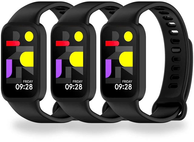 Main image of 3-Pack Replacement Straps for Xiaomi Smart Band 9 Active | Soft, lightweight TPU with ventilation openings; adjustable, easy to clean, and quick to replace