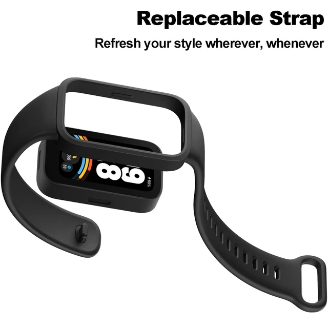 Alt view image 2 of 7 - 3-Pack Replacement Straps for Xiaomi Smart Band 9 Active | Soft, lightweight TPU with ventilation openings; adjustable, easy to clean, and quick to replace