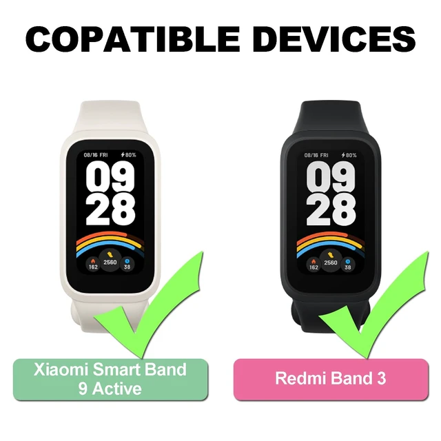 Alt view image 4 of 7 - 3-Pack Replacement Straps for Xiaomi Smart Band 9 Active | Soft, lightweight TPU with ventilation openings; adjustable, easy to clean, and quick to replace