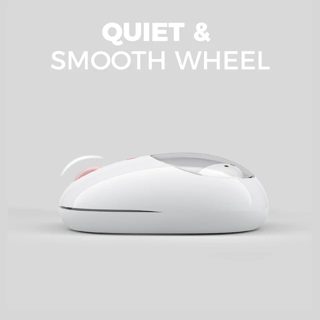 Alt view image 7 of 7 - Miffy Wireless Bluetooth Optical Mouse Dual Mode (BT 5.0and 2.4GHz) Rechargeable LED Plus-Version DPI for Laptop/iPad/Tablet/Apple/Computer/Mac Book -Pink