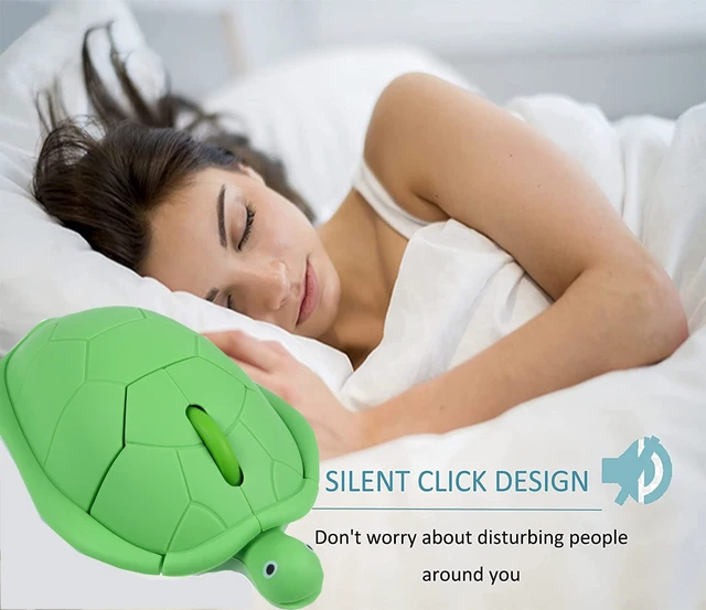 Alt view image 4 of 6 - Wireless Mouse Cute Animal Green Turtle Shape Silent Click Ergonomic Portable Quiet Travel Lightweight USB Optical Cordless Mouse for PC Laptop Computer Mac MacBook Desktop Kids Girls Women Men Gift
