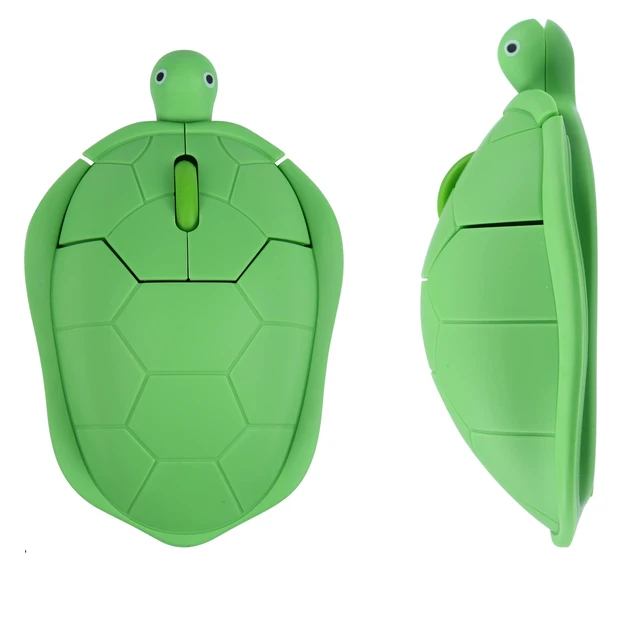 Alt view image 5 of 6 - Wireless Mouse Cute Animal Green Turtle Shape Silent Click Ergonomic Portable Quiet Travel Lightweight USB Optical Cordless Mouse for PC Laptop Computer Mac MacBook Desktop Kids Girls Women Men Gift