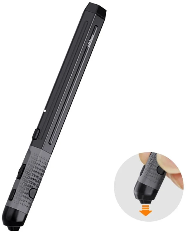 Main image of Pocket Pen Mouse, Bluetooth/2.4GHz, Ergonomic, Rechargeable (Black) | Natural Pen-Tip "Press-to-Click" Design Pocket-Sized for Laptop, Windows 7/8/10/11, Android, Linux, Mac OS