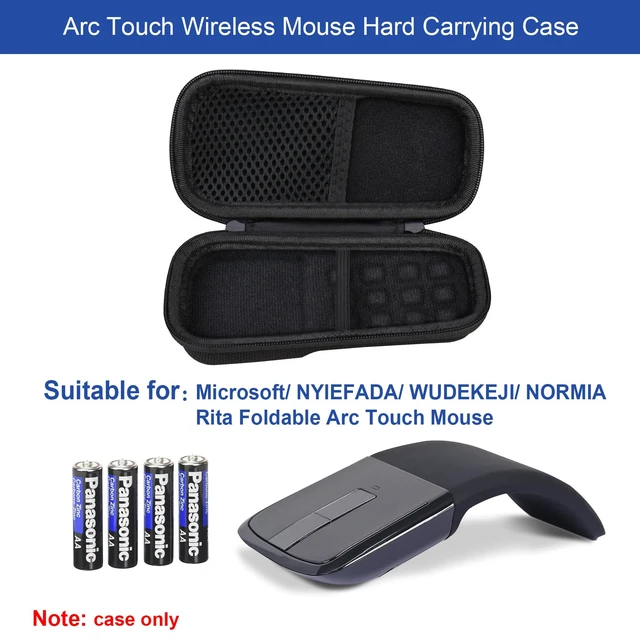 Alt view image 2 of 7 - Arc Touch Wireless Mouse Carrying Case for Microsoft/NYIEFADA/WUDEKEJI/NORMIA Rita and More Bluetooth Foldable Arc Touch Mouse, Portable Mini Travel Folding Curved Mice Protective Holder