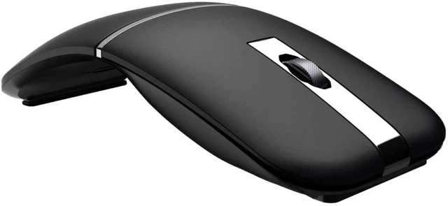 Main image of Bluetooth Wireless Mouse for Laptop, Foldable Arc 180° Rotating Silent Click Portable Curved Computer Mice for Home, Office, Travel(Black)
