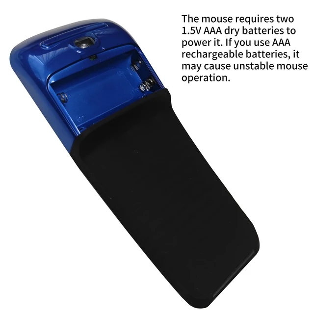 Alt view image 6 of 6 - Bluetooth Arc Touch Travel Mouse Foldable Slim and Portable Mini Wireless Computer Mouse Folding Optical Mice for Microsoft Laptop Notebook Tablet - Black & Blue