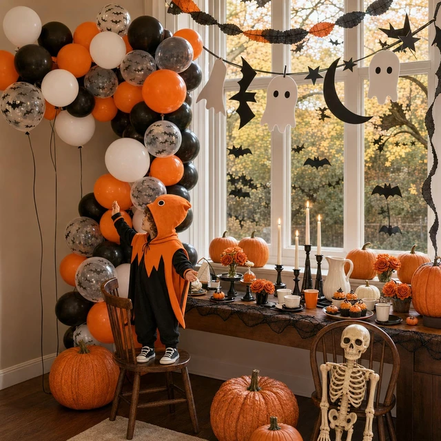 Alt view image 3 of 7 - Halloween Bat Balloons, 30Pcs Halloween Spooky Birthday Party Decorations | White Bat Transparent Latex Balloons,Happy Halloween Horror Party Decor Baby Shower Kids Birthday Party Decorations Supplies