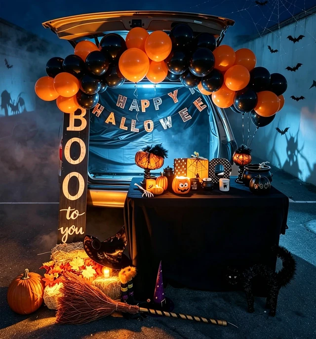 Alt view image 3 of 7 - Halloween Balloons Black Orange Balloons Set, 50Pcs 12inch Black White Orange Confetti Latex Balloon Halloween Balloon for Celebration Party Bar Anniversary Graduation Decoration