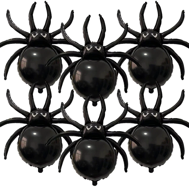 Main image of Halloween Spider Balloons 33 Inch Giant Black Foil Balloon Decorations | Large Spider Shape Balloons for Spooky Party Haunted House Birthday Halloween Decorations Mylar Balloon Supplies
