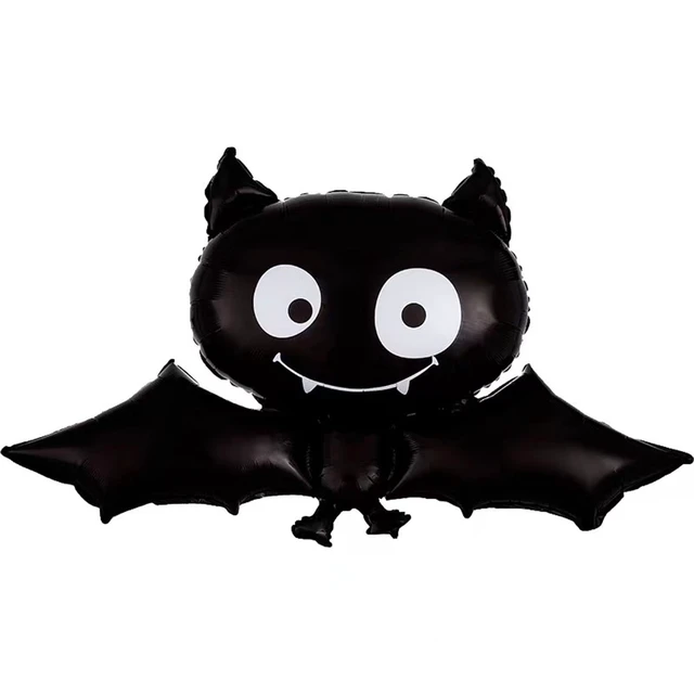 Alt view image 2 of 3 - 4PCS Large Bat Mylar Balloons Black Bat Aluminum Foil Balloons Halloween Foil Balloons for Halloween Party Props Home Decoration Supplies