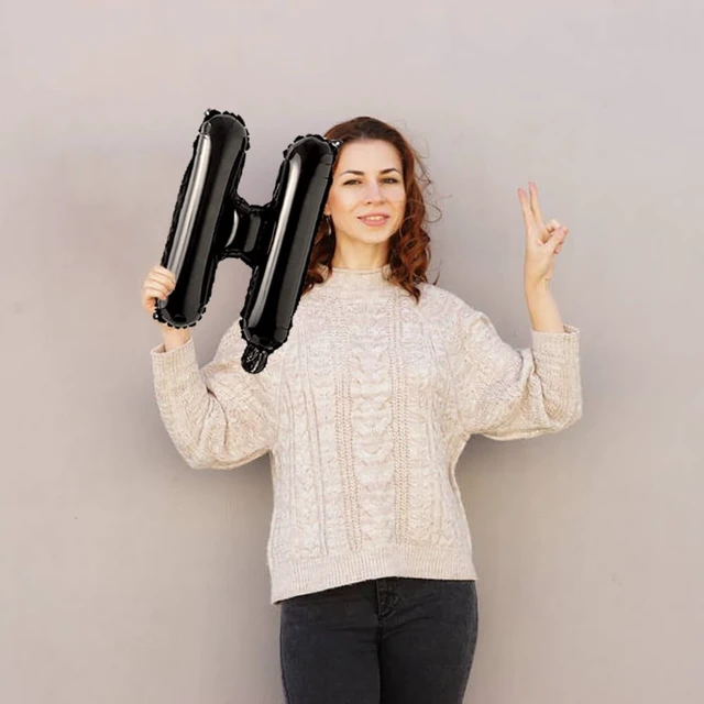 Alt view image 2 of 6 - Black Happy Halloween Balloons Banner Foil Balloons Letter Balloon for Halloween Themed Party Decoration Supplies Black Birthday Decoration Decor Ballons Arch Kits Party Balloon Set 14pcs