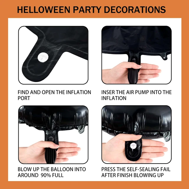 Alt view image 3 of 7 - 54-Piece Halloween Party Decorations Complete Foil Decor Kit | Durable latex and premium cardstock setup creates a creepy photo backdrop for halloween, featuring tear-resistant parts.