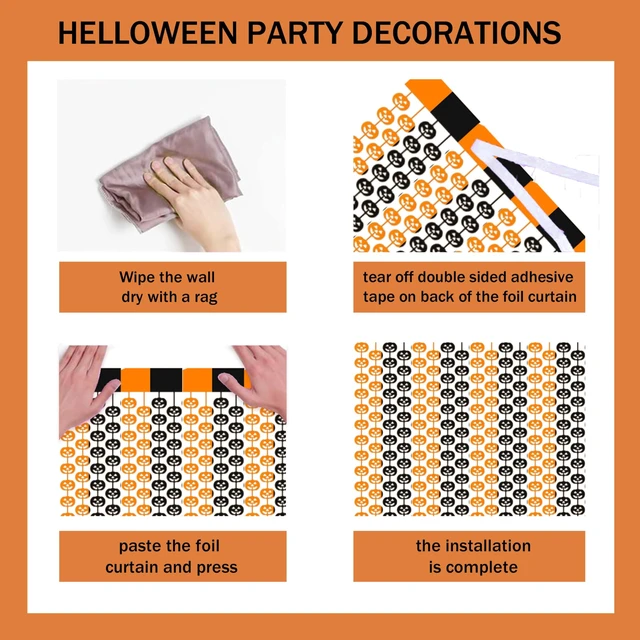 Alt view image 4 of 7 - 54-Piece Halloween Party Decorations Complete Foil Decor Kit | Durable latex and premium cardstock setup creates a creepy photo backdrop for halloween, featuring tear-resistant parts.