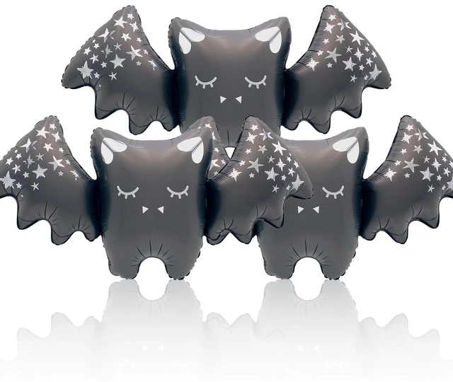 Main image of Black Bat Balloons Man Halloween Balloons for Halloween Theme Party Supplies Spooky Party Decor Birthday Party Decorations Supplies Balloon Sets-3 Pcs