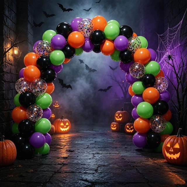 Alt view image 4 of 7 - 50 Pack Halloween Balloons 12 Inch Halloween Party Decorations | Halloween Party Decorations for Trick or Treat, Haunted House, Theme Birthday Party Supplies
