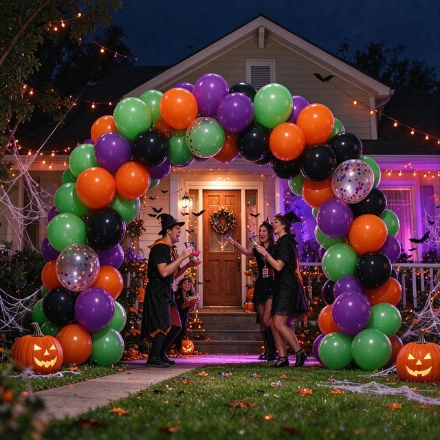 Alt view image 2 of 7 - 50 Pack Halloween Balloons 12 Inch Halloween Party Decorations | Halloween Party Decorations for Trick or Treat, Haunted House, Theme Birthday Party Supplies