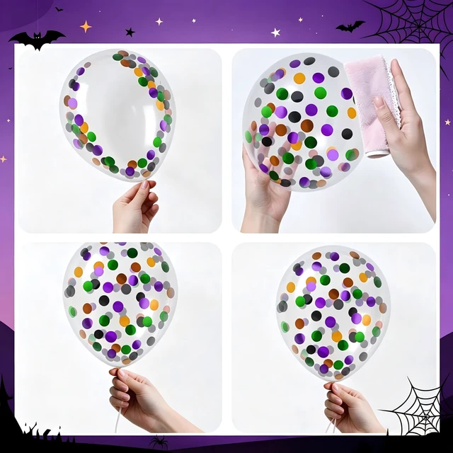 Alt view image 5 of 7 - 50 Pack Halloween Balloons 12 Inch Halloween Party Decorations | Halloween Party Decorations for Trick or Treat, Haunted House, Theme Birthday Party Supplies