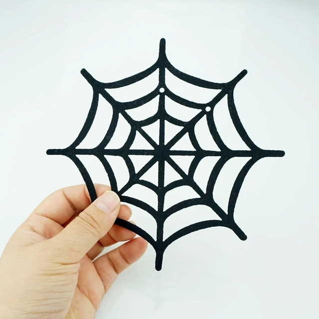 Alt view image 5 of 7 - 2 Pack Spider Web Garland Felt Banner Hanging Spider Web Decorations for Halloween Home House Fireplace Decorations