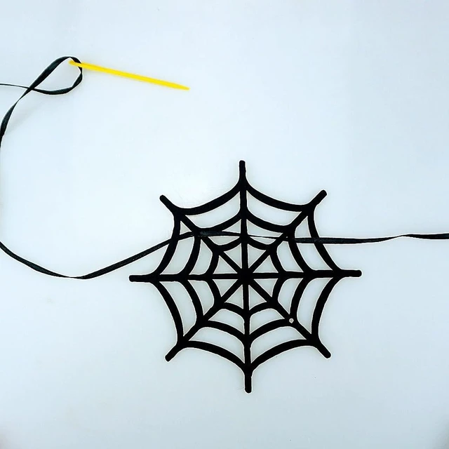 Alt view image 4 of 7 - 7 Pack Felt Spider Garlands Halloween Hanging Spider Web Garlands | 7 Pack Felt Spider Garlands Hanging Spider Web Black Halloween Decorations Bulk for House Home Decorations