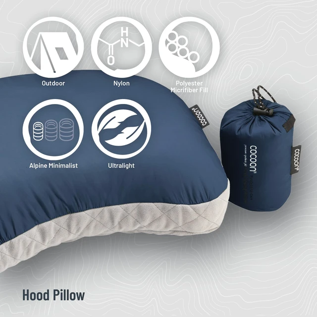 Alt view image 2 of 4 - Ultralight AirCore Hood Pillow - Wasabi | Inflatable pillow with integrated hood, Adjustable support, Lightweight and compact for camping and travel
