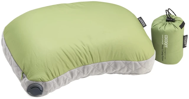 Main image of Ultralight AirCore Hood Pillow - Wasabi | Inflatable pillow with integrated hood, Adjustable support, Lightweight and compact for camping and travel