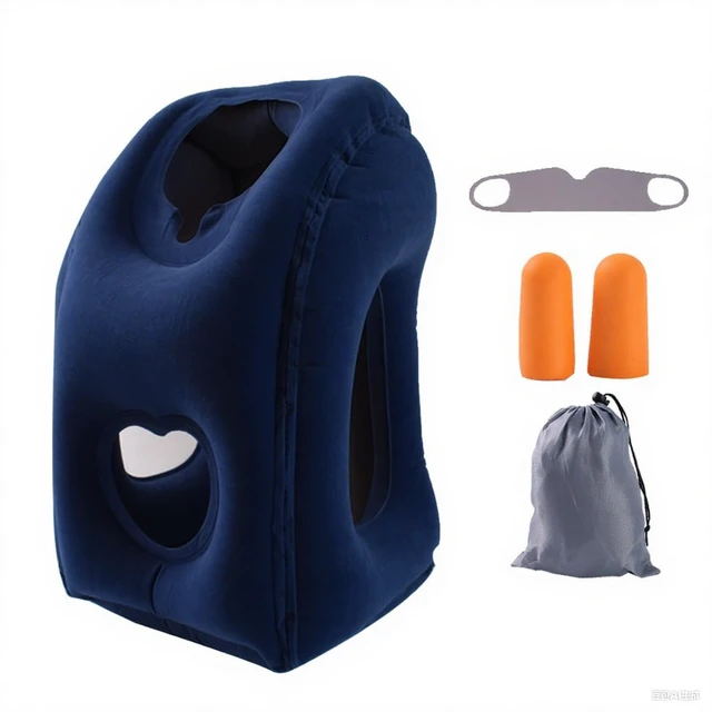Alt view image 6 of 6 - Neck Pillow Airplane Pillow for Long Flight,airplanesleep Support,Airplane Sleeping Support, Inflatable Pillow for Flights, Travel Essentials Neck Pillows for Airplanes