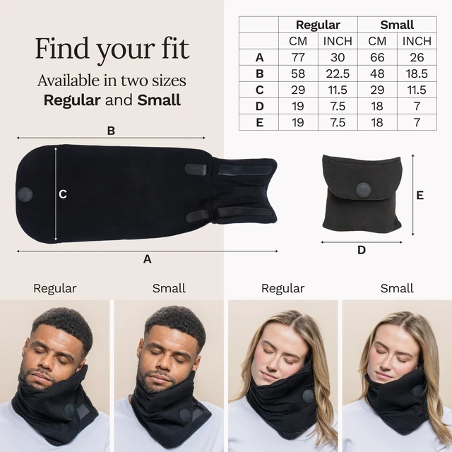 Alt view image 7 of 7 - Travel Pillow Original 2.0 Scientifically Proven Super Soft Travel Pillow with Premium Head & Neck Support for Airplane Travel Machine Washable Lightweight & Compact Jet Black