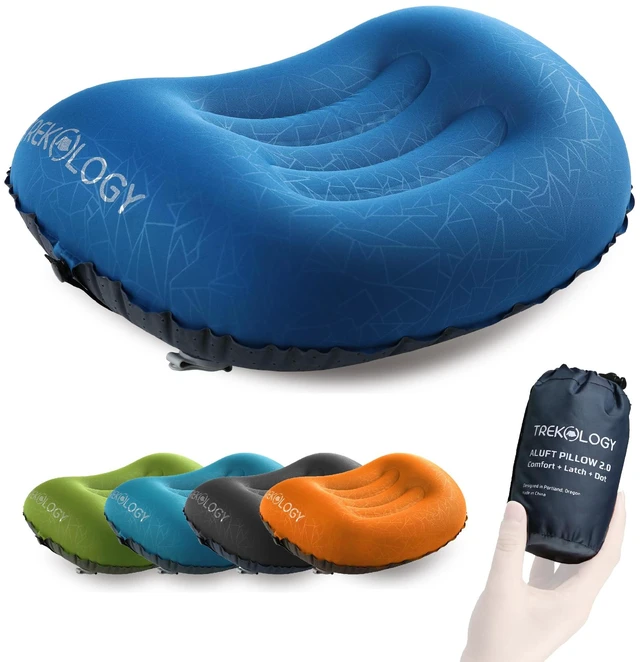 Main image of Aluft 2.0 Small Inflatable Camping Pillow for Backpacking, Travel | Ultralight, portable, compact blow up air cushion for hiking, camp, beach, sleeping, packable head rest, neck, lumbar support