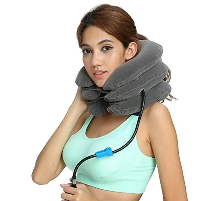 Alt view image 5 of 6 - Cervical Neck Traction Device Inflatable Neck Stretcher, Easy to Use for Chronic Neck and Shoulder Pain Relief Traction Spine Alignment, Neck Cervical Brace