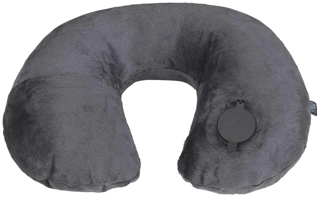 Main image of Compact Portable Adjustable and Inflatable Cervical Neck Pillow for Travel, Gray