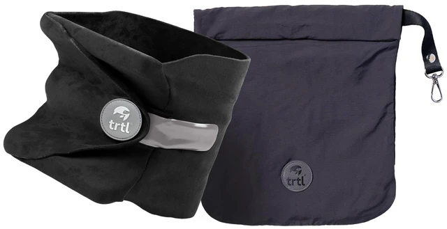Main image of Pillow - Scientifically Proven Neck Support Travel Pillow for Airplanes - Lightweight and Machine Washable - Ergonomic Design for Traveling on Cars and Trains - Black
