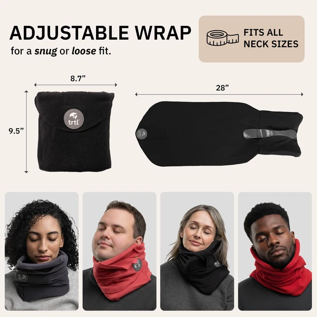 Alt view image 4 of 7 - Pillow - Scientifically Proven Neck Support Travel Pillow for Airplanes - Lightweight and Machine Washable - Ergonomic Design for Traveling on Cars and Trains - Black