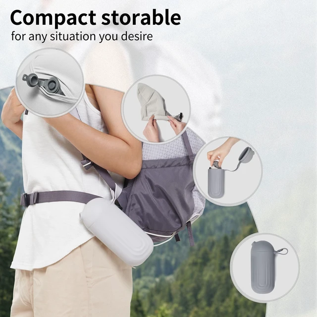 Alt view image 7 of 7 - Neck Pillow Aeroplane Inflatable, Pressure Air Cushion Inflatable Travel Pillow, Lightweight Neck Pillow Adult for Airplane, Train, Office