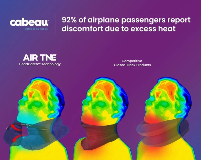 Alt view image 2 of 7 - Inflatable Travel Pillow Air TNE Adjustable, Lightweight, and Supportive for Sleeping on Airplanes, Trains, and Cars Customized Fit and Compact Carrying Case (Slate Grey)