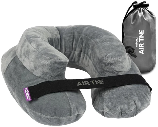 Main image of Inflatable Travel Pillow Air TNE Adjustable, Lightweight, and Supportive for Sleeping on Airplanes, Trains, and Cars Customized Fit and Compact Carrying Case (Slate Grey)